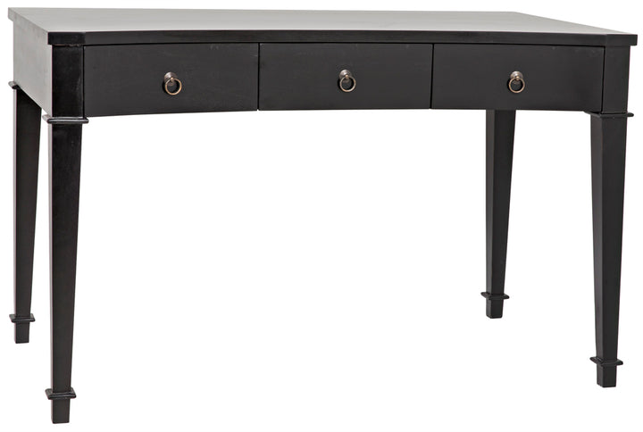 Noir - Curba Desk, Hand Rubbed Black - GDES111HB