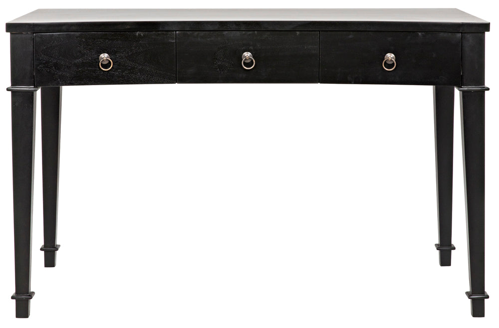 Noir - Curba Desk, Hand Rubbed Black - GDES111HB