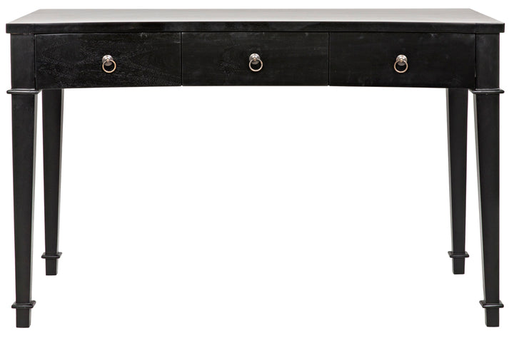 Noir - Curba Desk, Hand Rubbed Black - GDES111HB