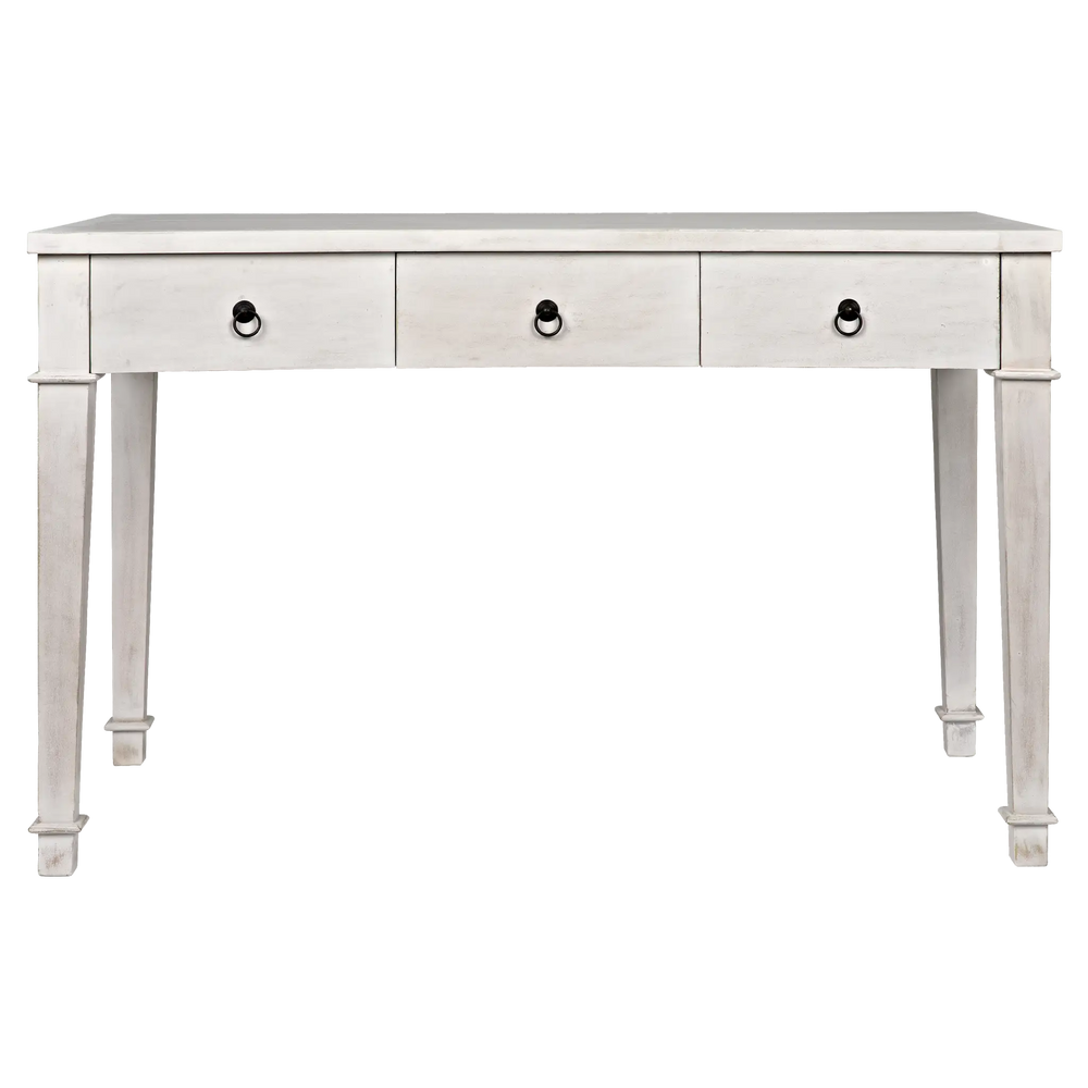 American Home Furniture | Noir - Curba Desk, White Wash