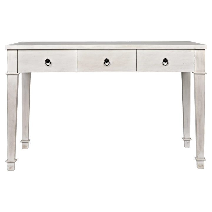 American Home Furniture | Noir - Curba Desk, White Wash