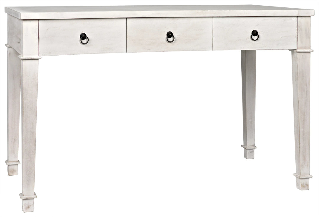 American Home Furniture | Noir - Curba Desk, White Wash