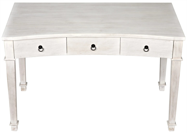 American Home Furniture | Noir - Curba Desk, White Wash