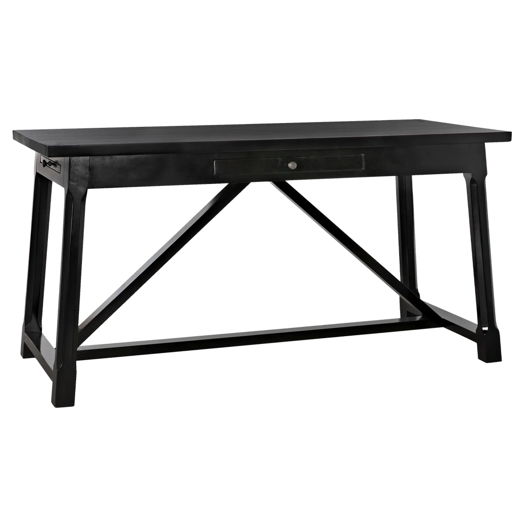 American Home Furniture | Noir - Sutton Desk, Distressed Black