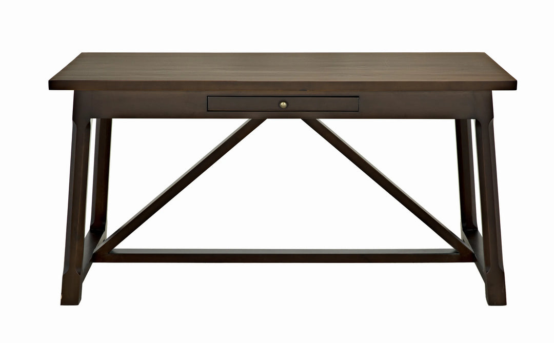 American Home Furniture | Noir - Sutton Desk, Distressed Brown