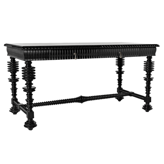 Noir Portuguese Desk, Small, Hand Rubbed Black DESKS