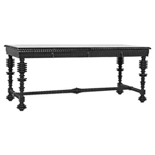 Noir Portuguese Desk, Hand Rubbed Black DESKS