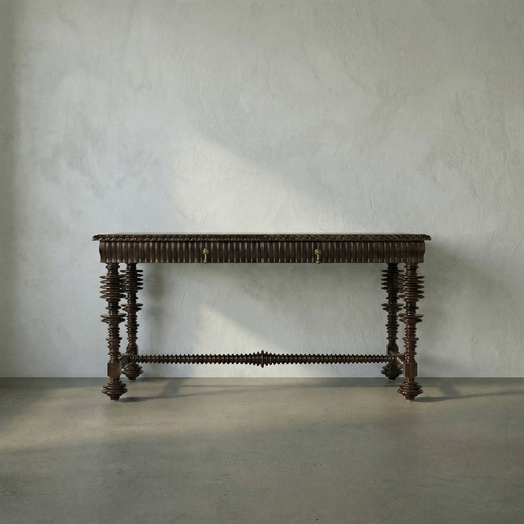 Noir - Portuguese Desk, Small, Hand Rubbed Brown - GDES115HBR-S