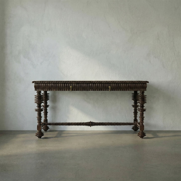 Noir - Portuguese Desk, Small, Hand Rubbed Brown - GDES115HBR-S