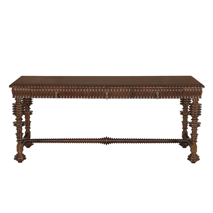 Noir - Portuguese Desk, Hand Rubbed Brown - GDES115HBR