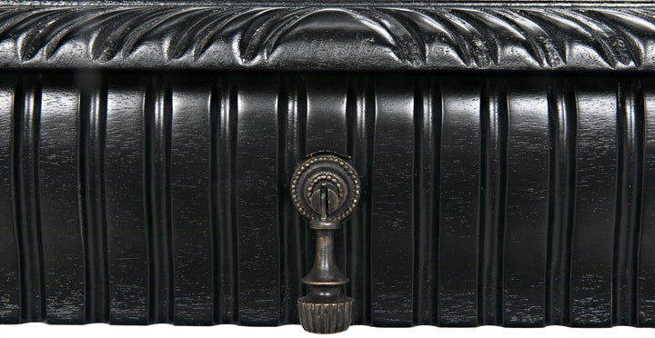 American Home Furniture | Noir - Portuguese Desk, Hand Rubbed Black