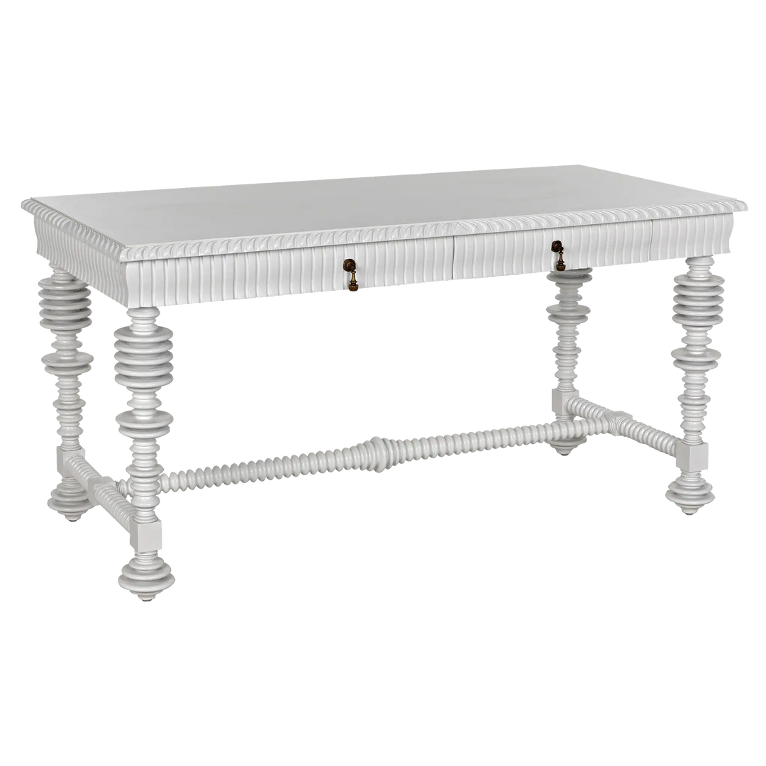 American Home Furniture | Noir - Portuguese Desk, Small, Solid White