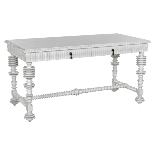 Noir Portuguese Desk, Small, Solid White DESKS