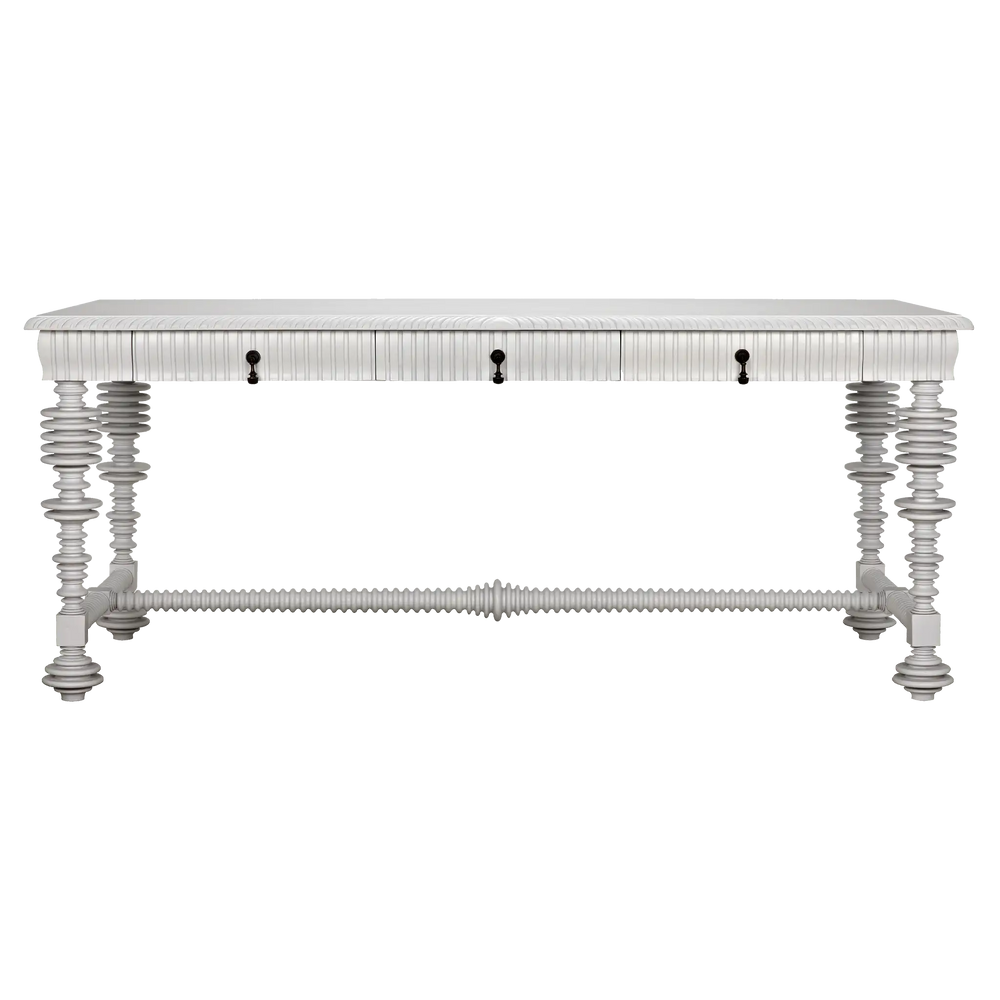 American Home Furniture | Noir - Portuguese Desk, Solid White