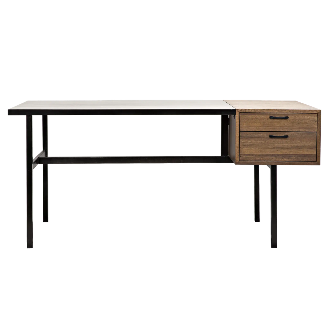 American Home Furniture | Noir - Algeron Desk with Black Steel