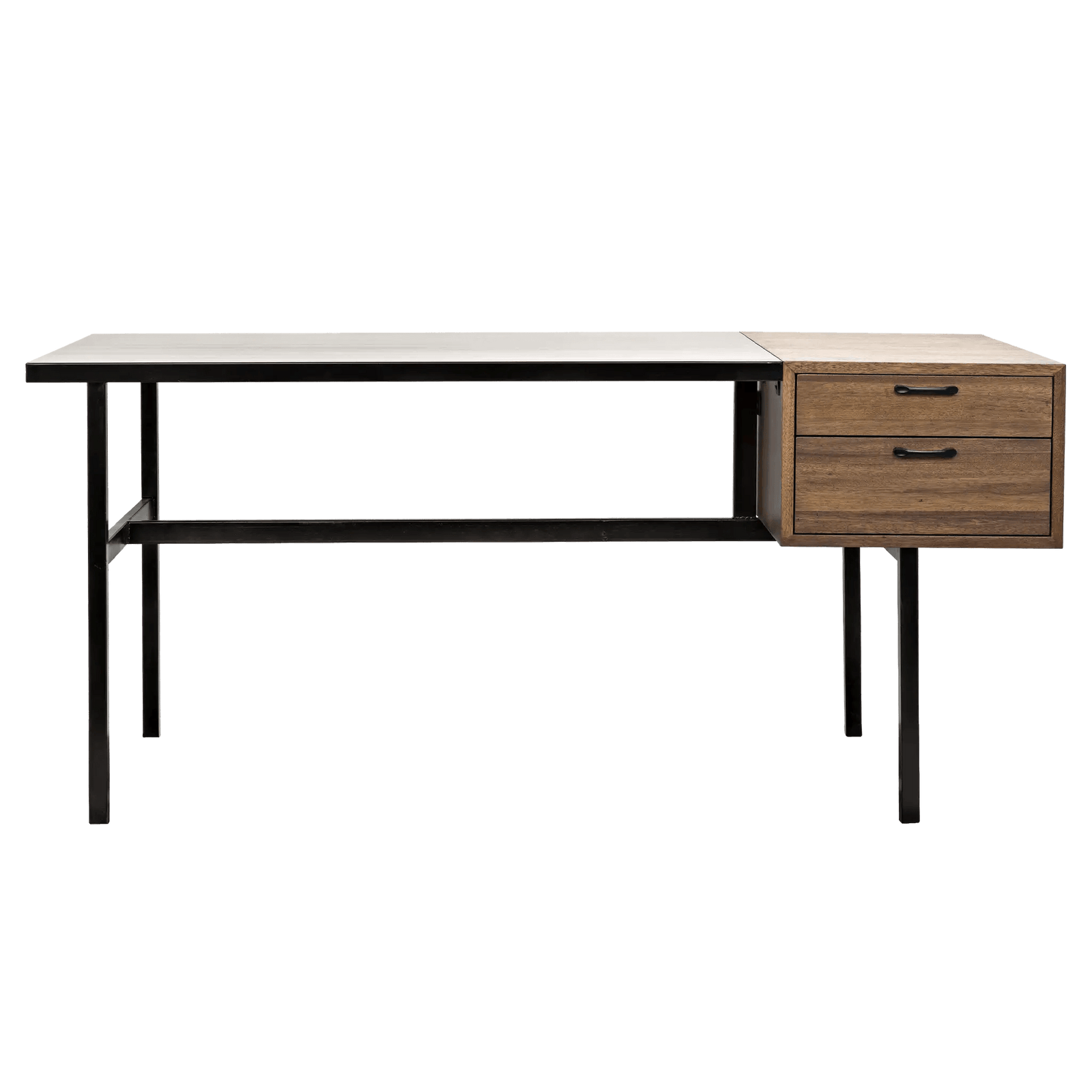 Noir Algeron Desk with Black Steel DESKS