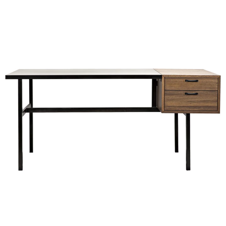 American Home Furniture | Noir - Algeron Desk with Black Steel