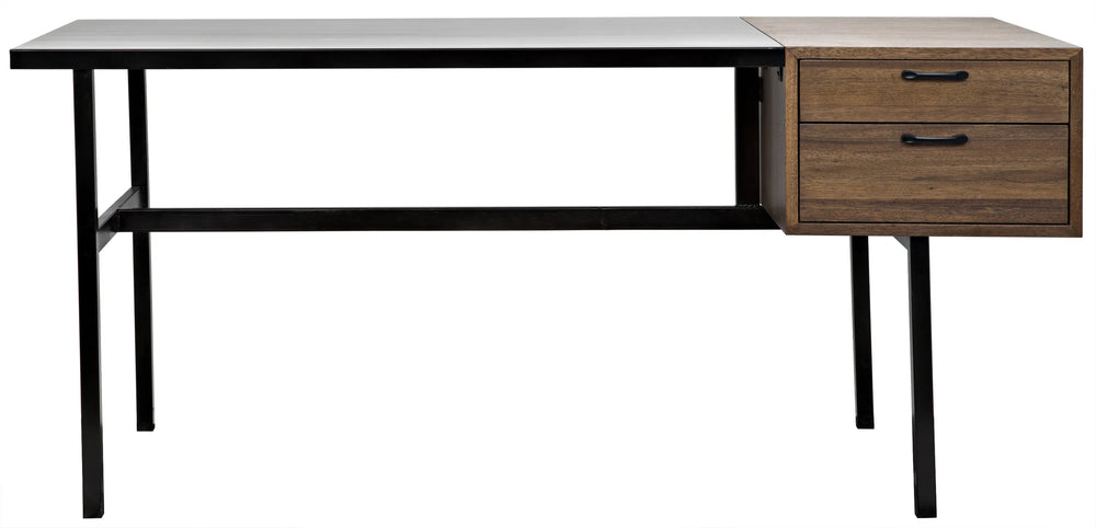 American Home Furniture | Noir - Algeron Desk with Black Steel