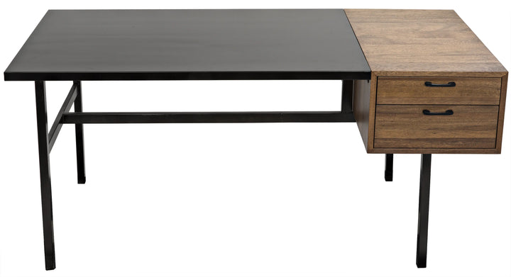 American Home Furniture | Noir - Algeron Desk with Black Steel