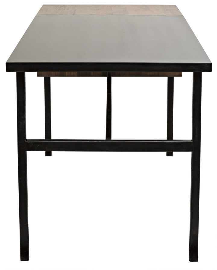 American Home Furniture | Noir - Algeron Desk with Black Steel