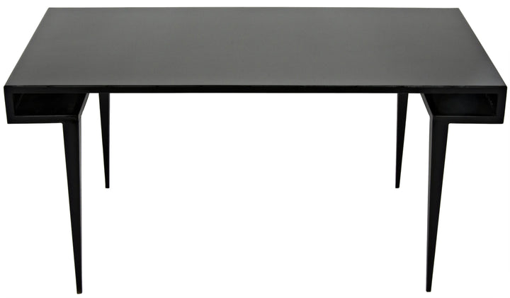 American Home Furniture | Noir - Stiletto Desk, Black Steel