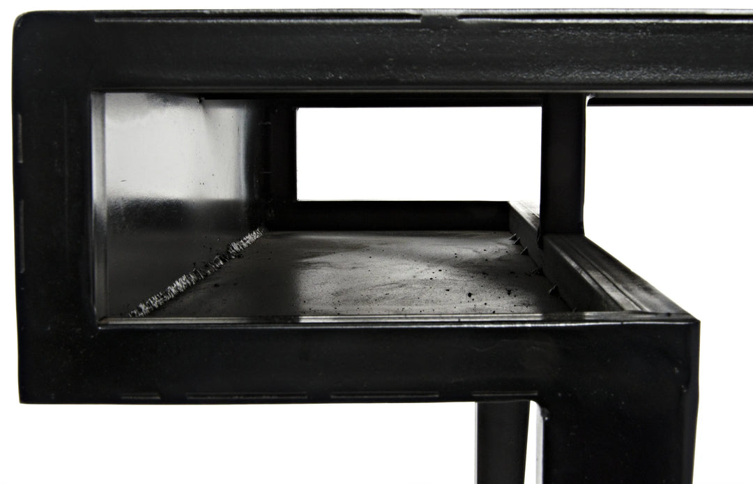 American Home Furniture | Noir - Stiletto Desk, Black Steel