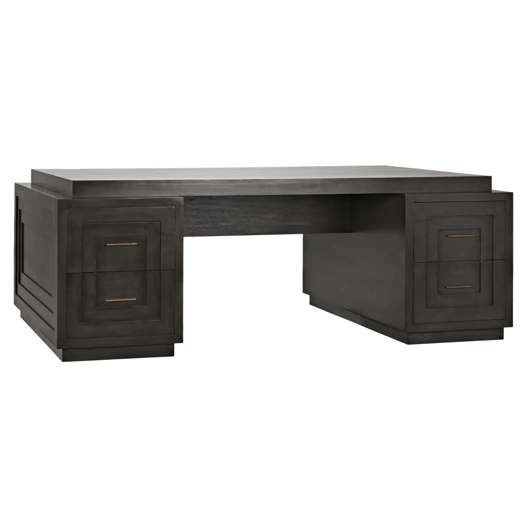 American Home Furniture | Noir - Mentor Desk, Pale