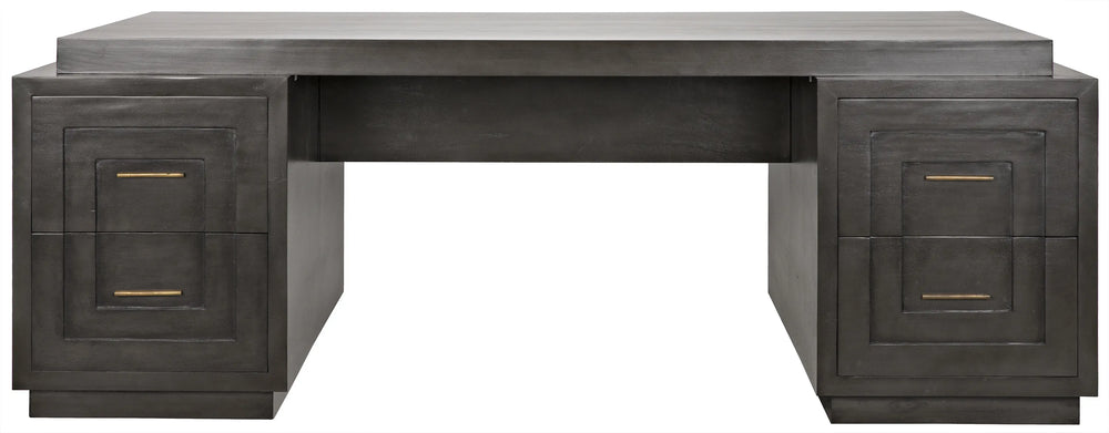 American Home Furniture | Noir - Mentor Desk, Pale