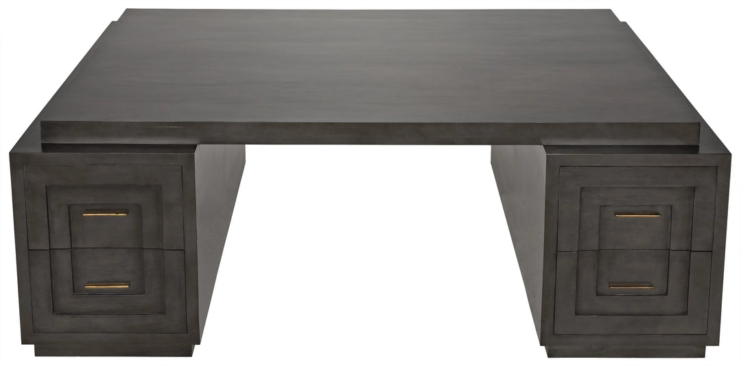 American Home Furniture | Noir - Mentor Desk, Pale