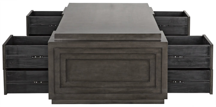 American Home Furniture | Noir - Mentor Desk, Pale