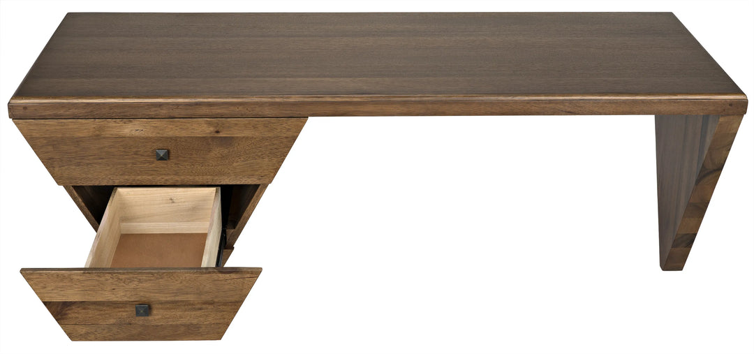 American Home Furniture | Noir - Tetramo Desk, Dark Walnut