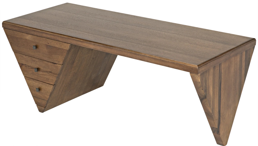 American Home Furniture | Noir - Tetramo Desk, Dark Walnut