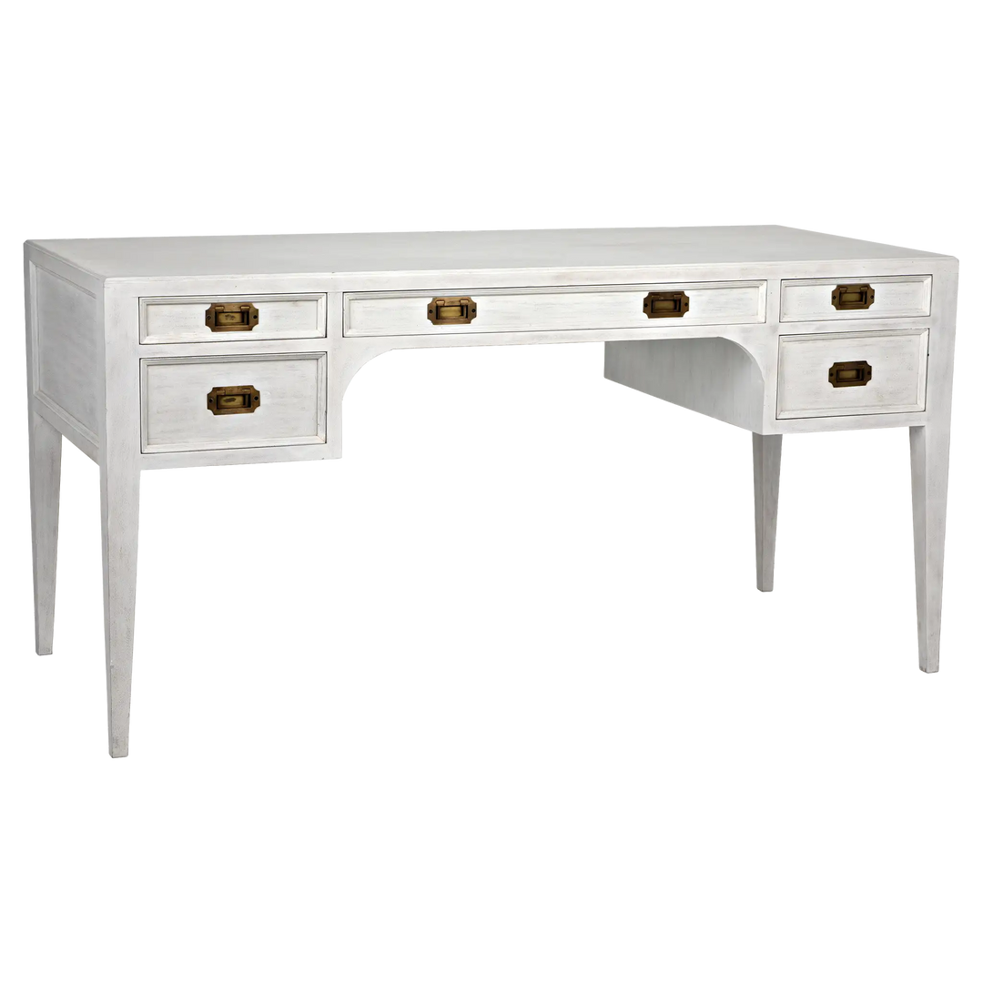 American Home Furniture | Noir - Africa Desk, White Wash