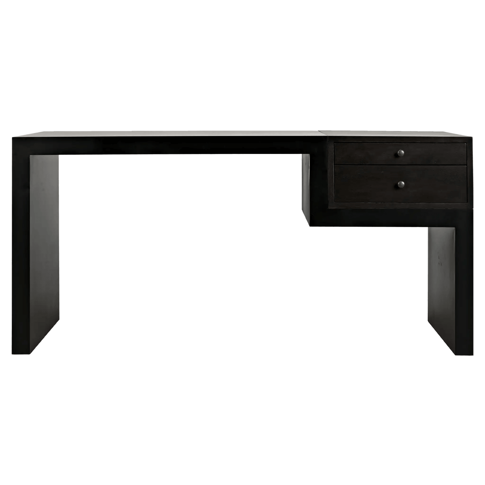 Noir Alvaro Desk, Black Steel with Ebony Walnut DESKS