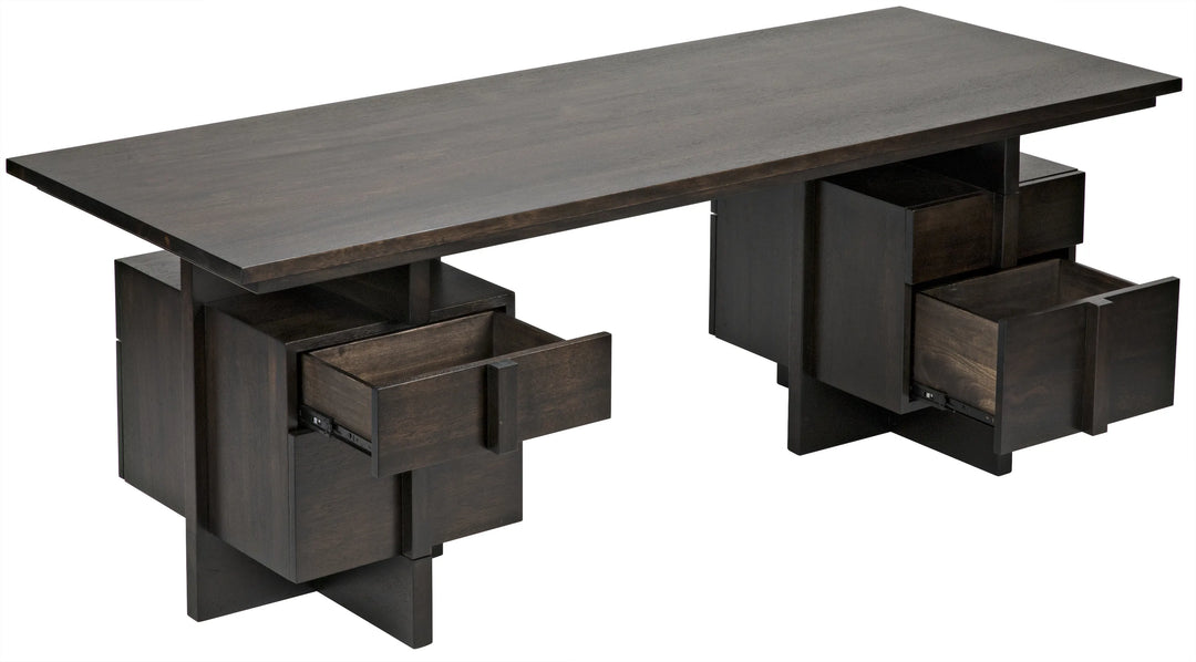 American Home Furniture | Noir - Bridge Desk, Ebony Walnut