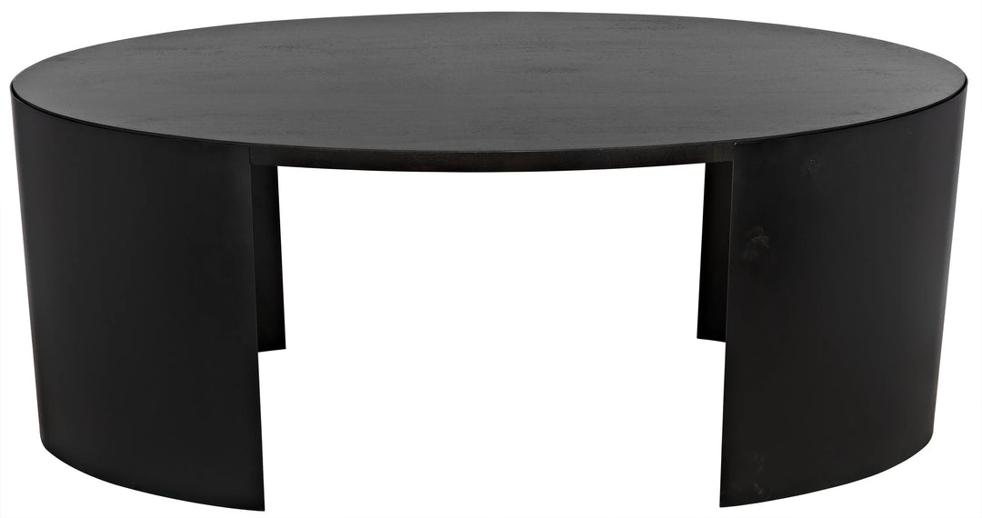 American Home Furniture | Noir - Marigold Desk, Ebony Walnut with Black Steel