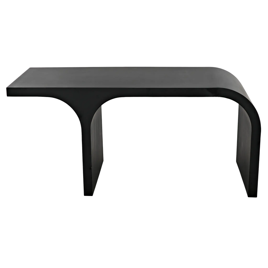 American Home Furniture | Noir - Maximus Desk, Black Metal