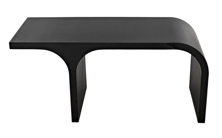 American Home Furniture | Noir - Maximus Desk, Black Metal