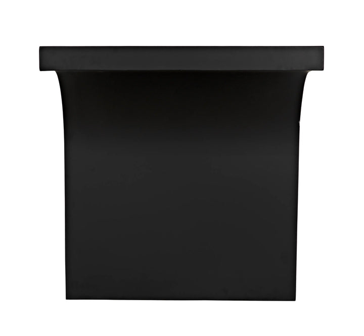 American Home Furniture | Noir - Maximus Desk, Black Metal