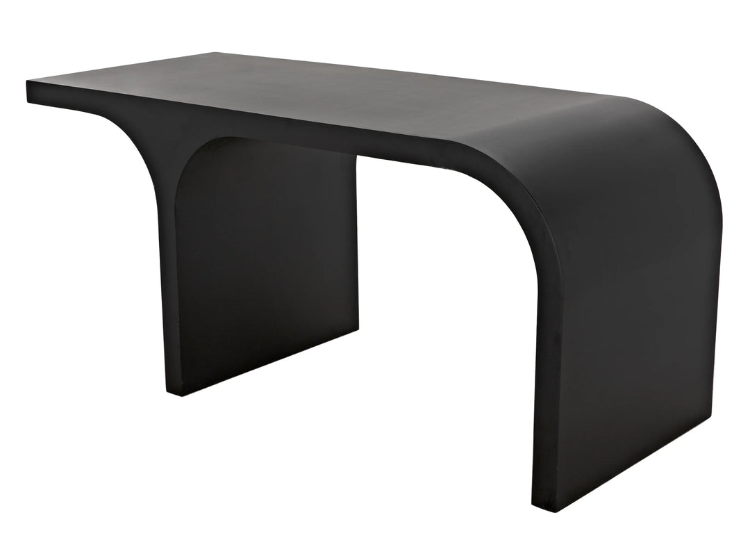 American Home Furniture | Noir - Maximus Desk, Black Metal