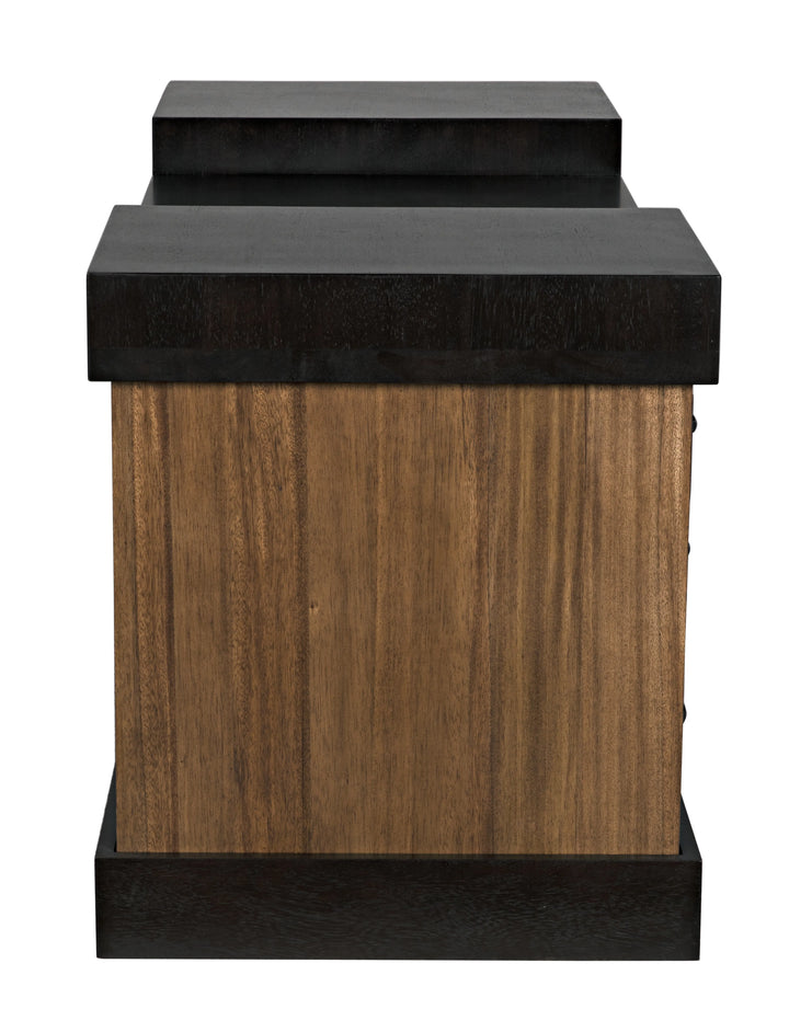 American Home Furniture | Noir - Bentley Desk, Dark/Ebony Walnut