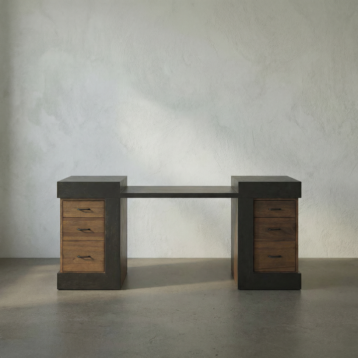 Noir - Bentley Desk, Dark/Ebony Walnut - GDES194EBDW
