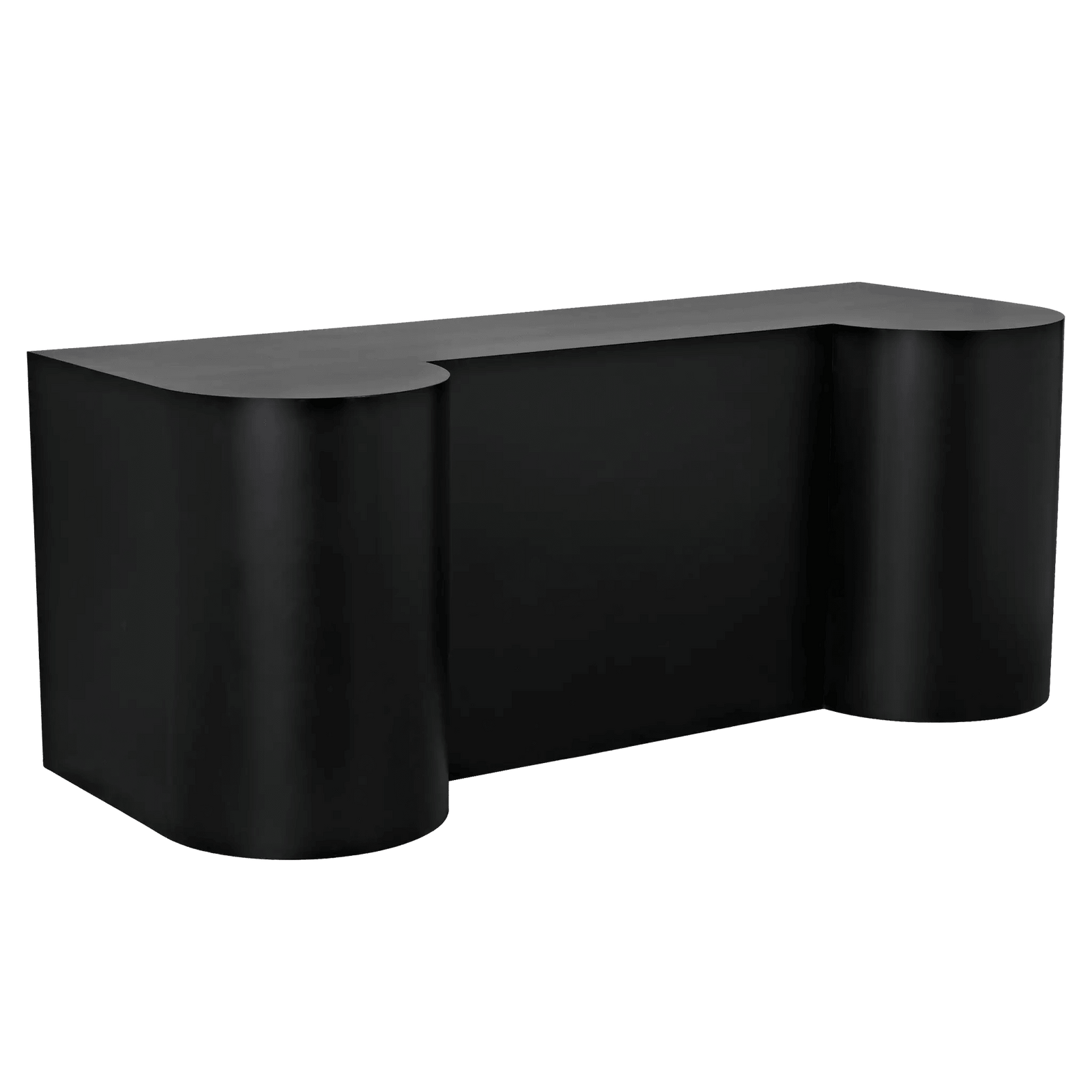 Noir Concierge Desk, Black Steel DESKS
