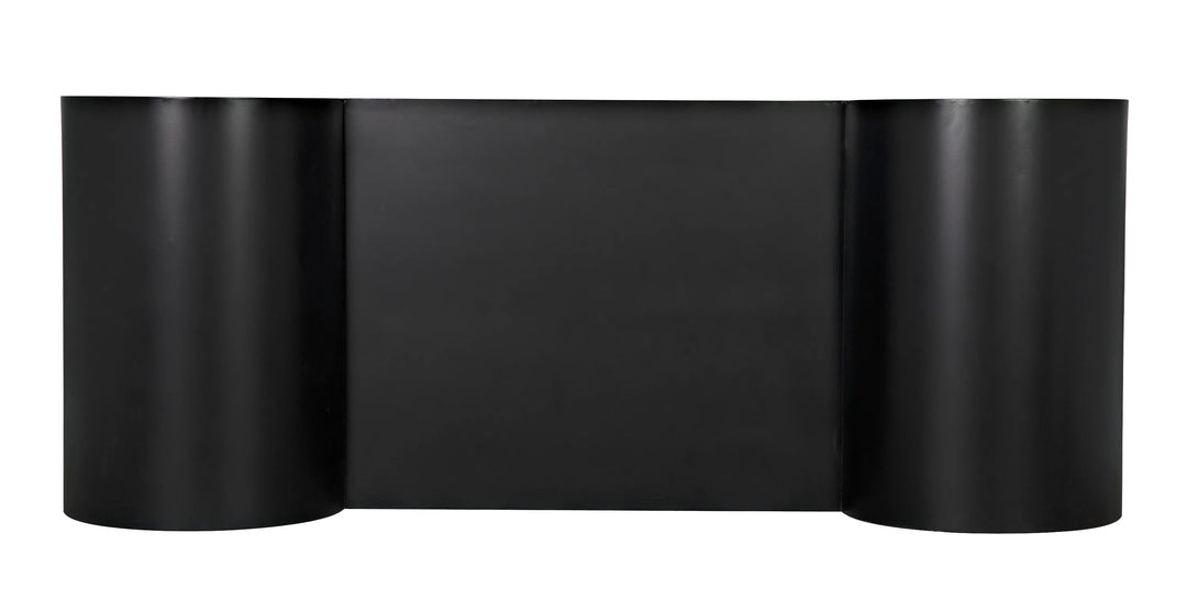 American Home Furniture | Noir - Concierge Desk, Black Steel