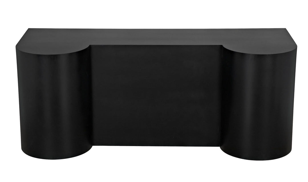 American Home Furniture | Noir - Concierge Desk, Black Steel