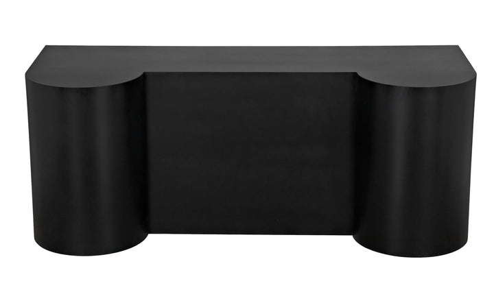 American Home Furniture | Noir - Concierge Desk, Black Steel