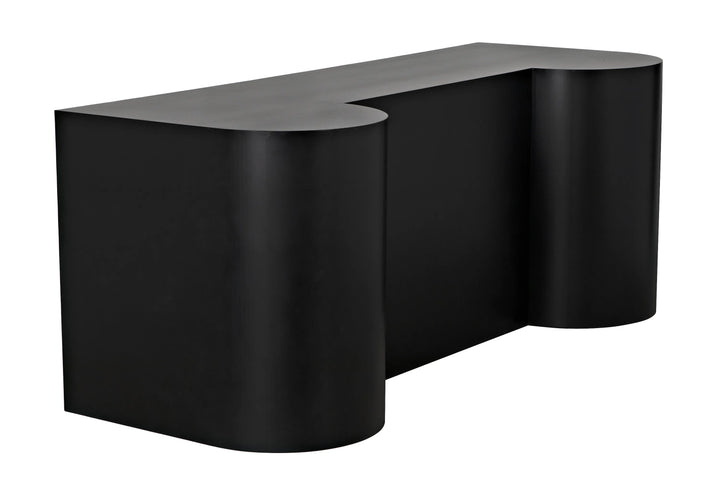 American Home Furniture | Noir - Concierge Desk, Black Steel