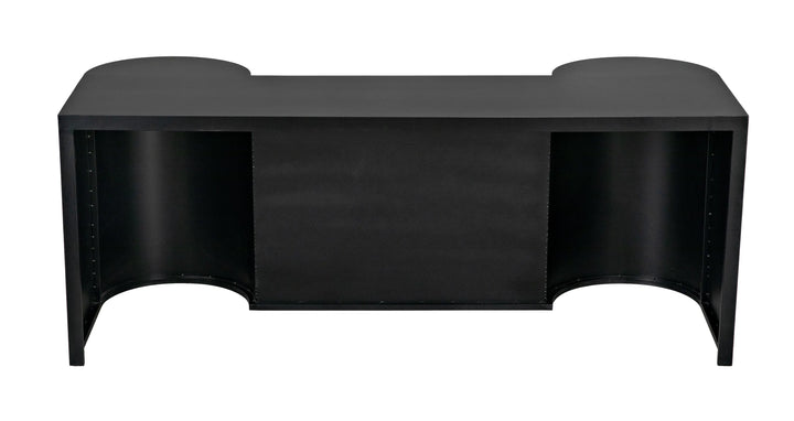 American Home Furniture | Noir - Concierge Desk, Black Steel