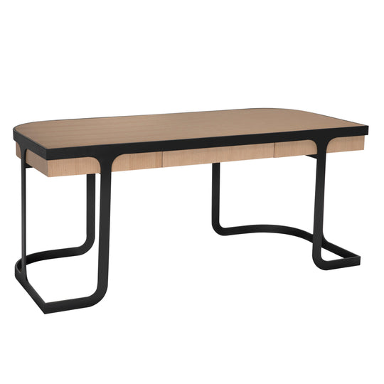 Noir - Hamilton Desk, White Oak - GDES207WO