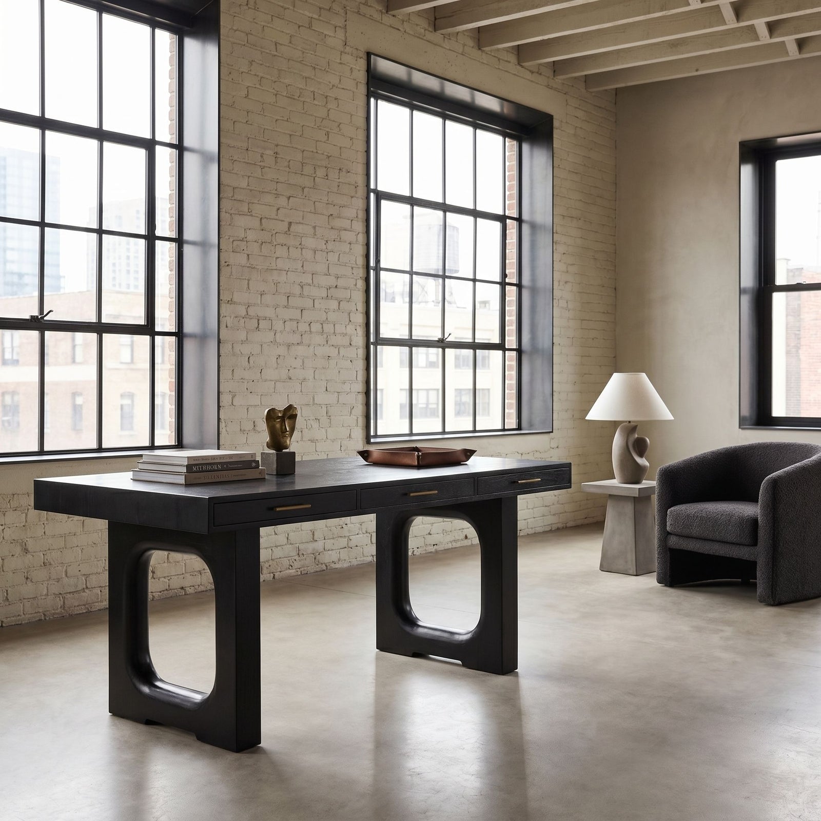 Noir - Kirk Desk - GDES209HB